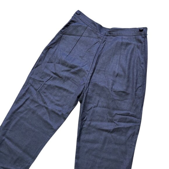 RACHEL COMEY Wool Blend High Rise Cropped Trouser Pants in Dark Gray SZ 4 - Picture 3 of 12